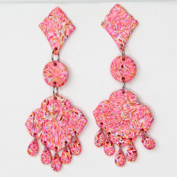 Pink Art Deco Dangler